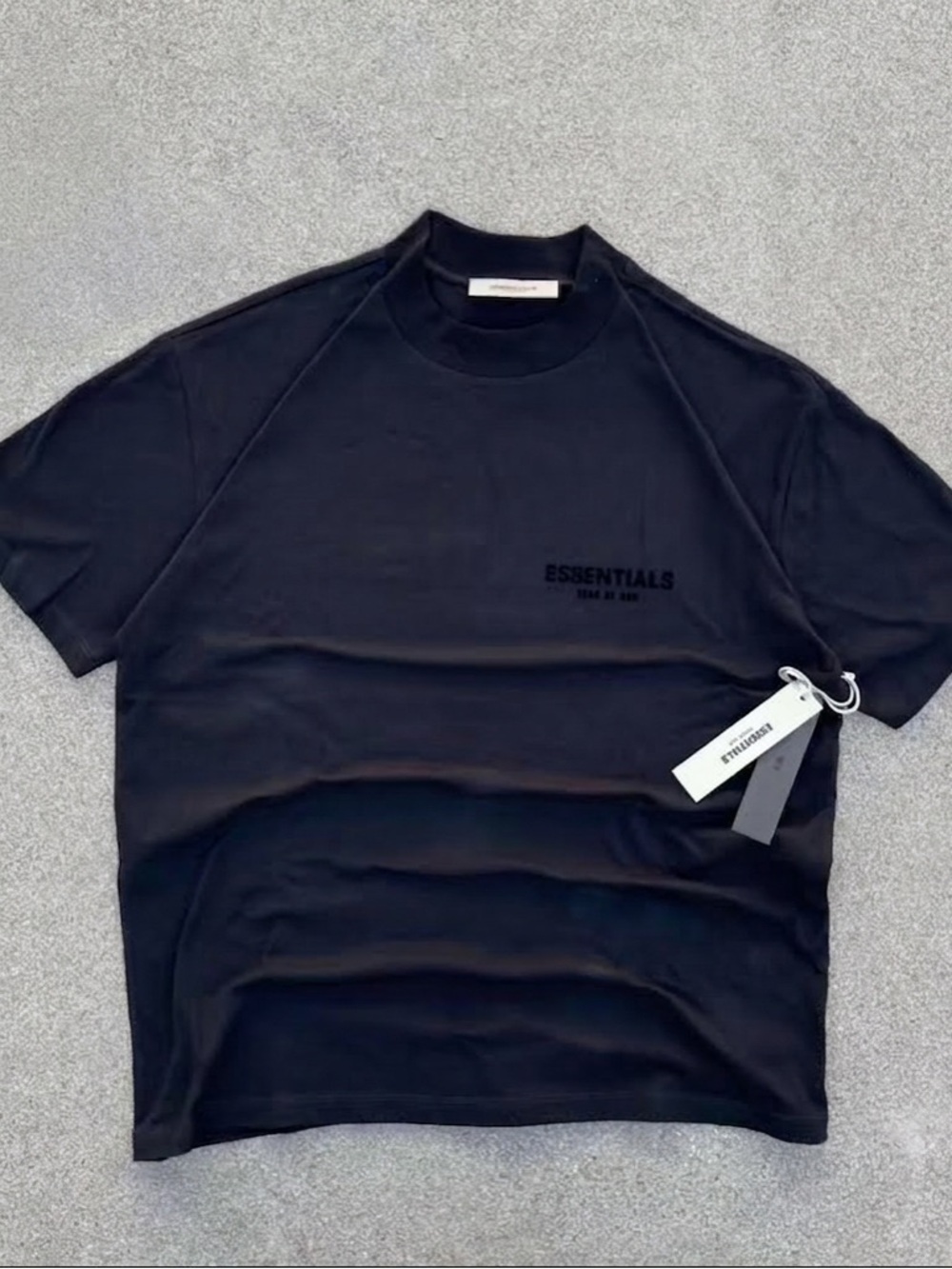 Fear of God ESSENTIALS Black Short Sleeve Logo Tee
